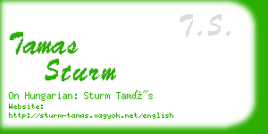 tamas sturm business card